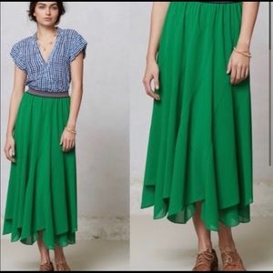 SALE 🌟 Vanessa Virginia for Anthropologie Green Skirt